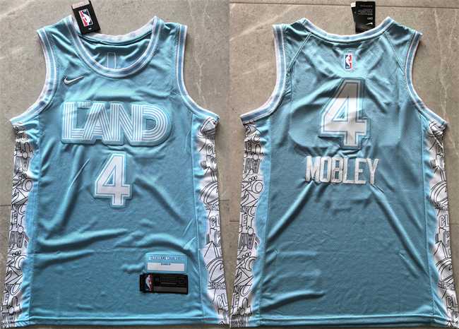 Men%27s Cleveland Cavaliers #4 Evan Mobley Light Blue 2024 City Edition Stitched Jersey->chicago bulls->NBA Jersey